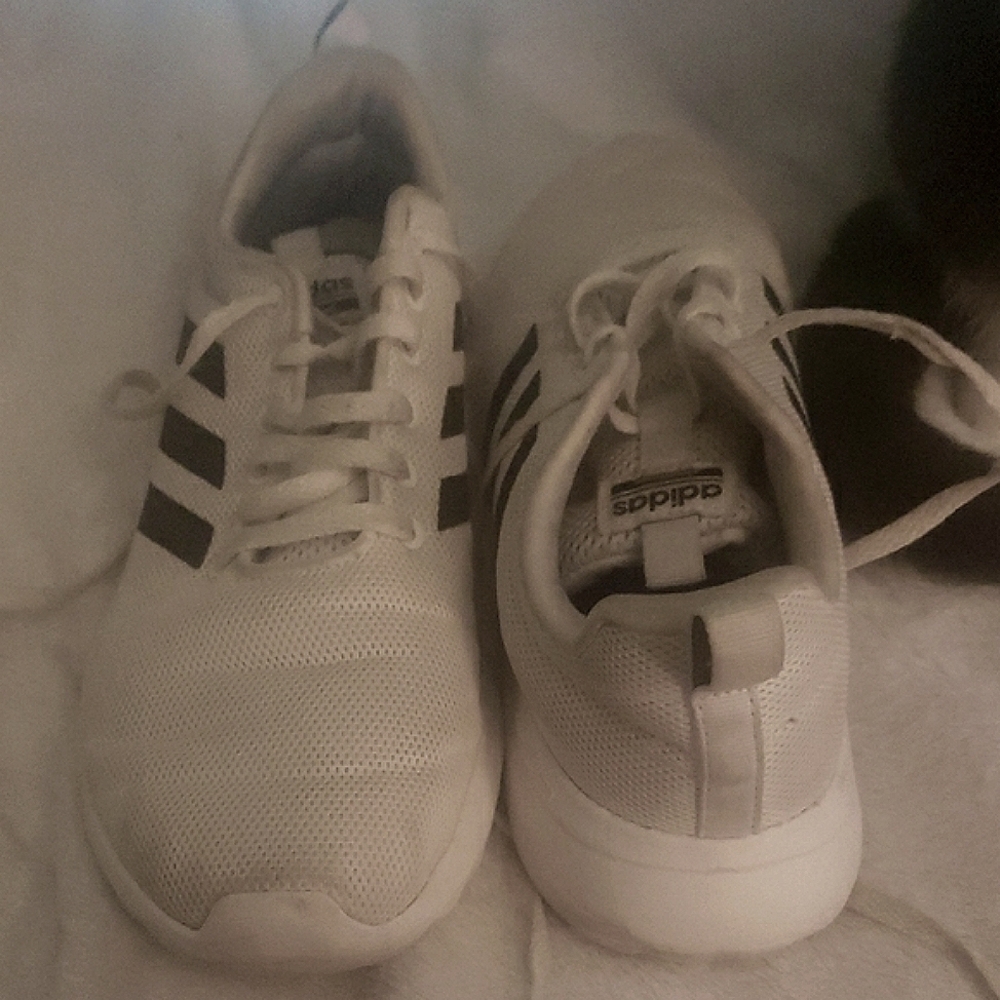 Adidas White and Black Sneakers Classic Low-Top Design